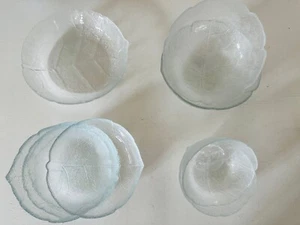Arcoroc Luminarc Glas Vintage Service Konvolut 10 St. Aspen mit Blattmotiv A13 - Bild 1 von 7