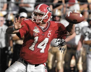 DAVID GREENE HAND SIGNED GEORGIA BULLDOGS 8X10 PHOTO W/COA + INSCRIPTION - Picture 1 of 1