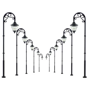 Lámparas de farola modelo de ferrocarril LYM55 10 piezas escala HO 63 mm - Imagen 1 de 6