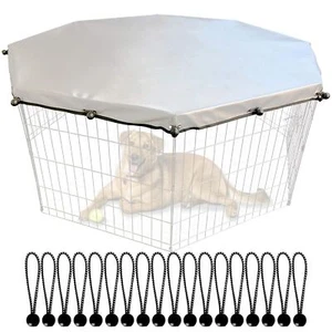 Universal Dog Playpen Cover with Sun/Rain Proof Top, Provide Shade and Securi... - Picture 1 of 7