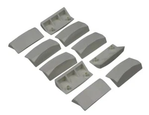 10 Ellbee Static Caravan Window Handle Chamferred Wedges Angled Striker Plates - Picture 1 of 5