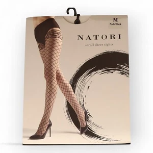 Natori Collant Donna Scroll Trasparente Legwear Taglia Media - Foto 1 di 4