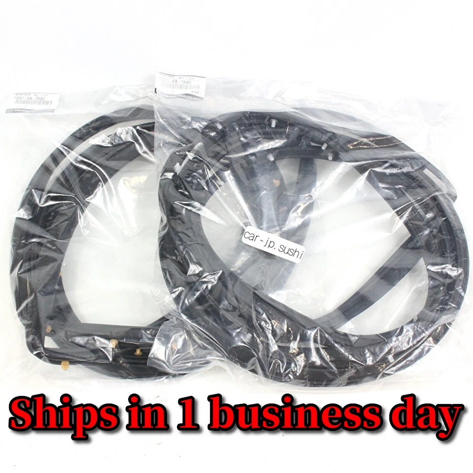 MAZDA RX7 RX-7 86-91 FC3S Genuino Puerta Delantera Sello de Resistente al Clima Goma Rh&Lh SET Foto 1 de 4