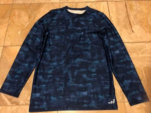 BCG Stay Warm Boys L (14/16) Blue Thermal Compression Active Long Sleeve Top - Picture 1 of 2