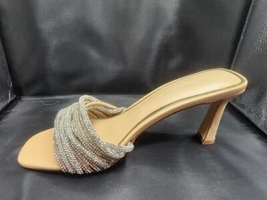 White House Black Market, Champange Gold Kristall Pantoletten, 8,5 Neu in OVP - Bild 1 von 6