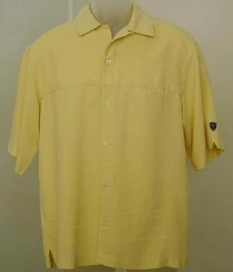 Tiger Woods Nike Golf Polo Yellow Rayon Poly Shirt S - Picture 1 of 1