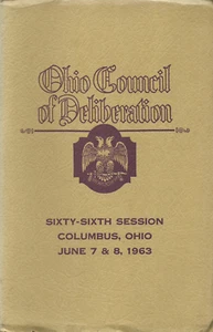 OHIO COUNCIL OF DELIBERATION 1963 66TH SESSION MASONIC MASONRY - Bild 1 von 1