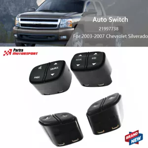 4x LED Light Steering Wheel Radio Volume Control Switch Button For Silverado GMC - Foto 1 di 7