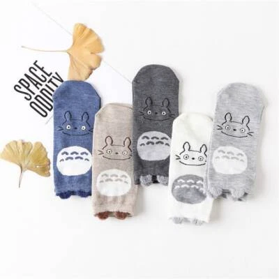 Mujeres Niñas Talla Única Totoro Calcetines, Encantadores Animales Calcetines 3D Orejas Japonesas Foto 1 de 4