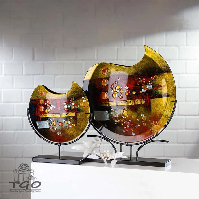 Gilde GlasArt Dekovase rund  Pearls 38x30cm-39924 - Bild 1 von 1