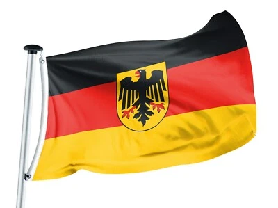 FLAGLY Fahne Deutschland mit Adler Flagge 100 x 150 cm mit Ösen, Bundesadler - Bild 1 von 4