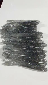 3,5 pulgadas cola de paleta (SMOKE HOLO)-drop shot/gusano fino HVY AJO PAQUETE DE 30 - Imagen 1 de 3