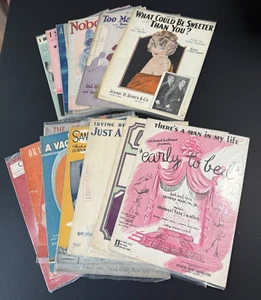 Vintage Noten Konvolut 20 Anfang 1900 und auf toller Grafik! Art Deco - Bild 1 von 7