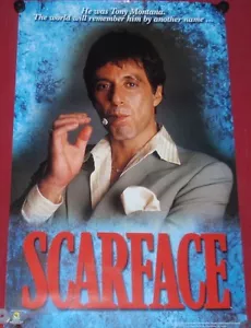 Poster film Scarface 22x34 S/S Al Pacino Steven Bauer Michelle Pfeiffer - Foto 1 di 1
