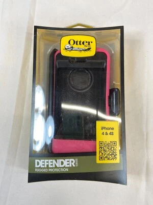 Capa telefone iPhone 4 4S Otter Box série Defender clipe de cinto resistente caixa aberta usada - Imagem 1 de 4