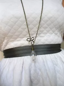 Collar Largo Collar Cobre Bombilla Garcetas Diente De Leon Collar Nudo - Imagen 1 de 6