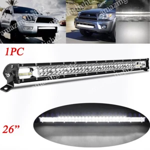 26" 1800W Dual Row LED Work Light Bar 4WD Truck SUV ATV Driving Fog Lamp 25/27" - Picture 1 of 15