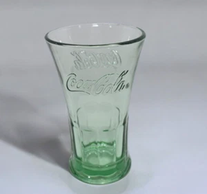 Libbey grün Coca-Cola ausgestellt schwer Glas Becher 16 Unzen Sammlerstück - Bild 1 von 9