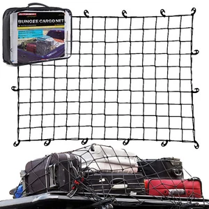 Siatka do ciężarówki Siatka bagażowa Siatka na przyczepę Siatka ładunkowa Czarna Rozciągliwa Zabezpieczenie ładunku DE - Zdjęcie 1 z 14