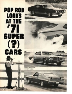 1971 SUPER CARS ~ ORIGINAL 9-PAGE NEW CAR PREVIEW ARTICLE - Picture 1 of 1