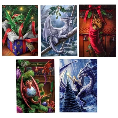 Anne Stokes Yule Midwinter Solstice Greeting Card Alternative Christmas Fantasy - Image 1 of 2