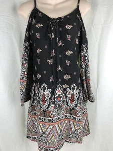 Vestido Boho Hippie Étnico Dashiki Hombro Abierto Talla S - Imagen 1 de 7