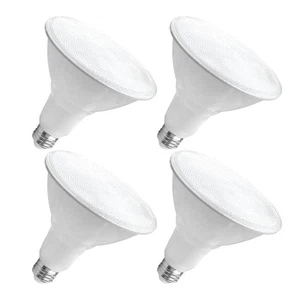Viribright 100W PAR38 Outdoor Dimmable LED Flood Light Bulb 2700K Soft White 4Pk - Picture 1 of 8