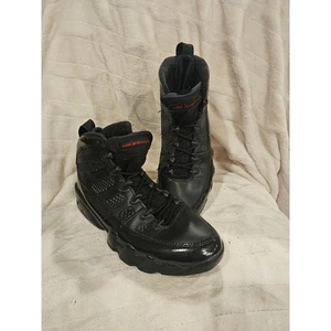 Air Jordan 9 Retro Black Red Mens Sneakers Shoes 302370-014 Size US 8 - Picture 1 of 7