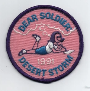 1991 Dear Soldier Desert Strom Patch, Girl Scouts of America, Used - Picture 1 of 1
