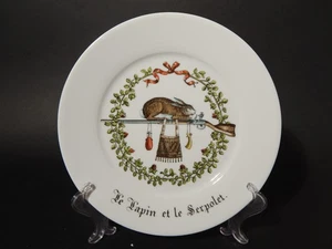 PIATTO PORCELAINE DE PARIS DEPUIS 1773 CHAMBORD LE LAPIN ET LE SERPOLET CM 22 - Imagen 1 de 3