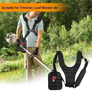 Double Shoulder Strimmer Padded Belt Harness Strap for Brush Cutter& Trimmer - Picture 1 of 11