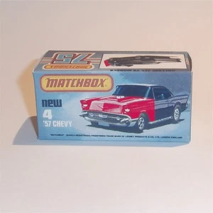 Matchbox Lesney Superfast  4 h3 Chevy '57 Red Hood K Style Box - Picture 1 of 4