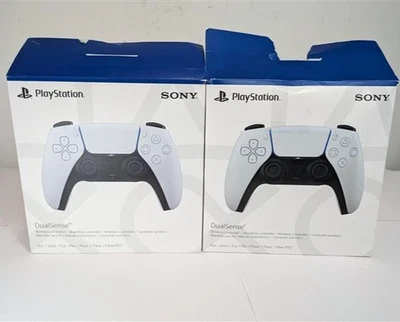 2x Sony DualSense PS5 Controllers – White – Faulty – Repair/Spare - Image 1 of 4