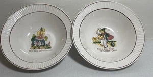 Vintage Nursery Rhyme Bowls from Korea-Set of 2 - Picture 1 of 22