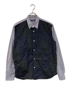 COMME des GARCONS HOMME Patchwork Streifen Shirt L Baumwolle Polyester Japan HK-B016 - Bild 1 von 5