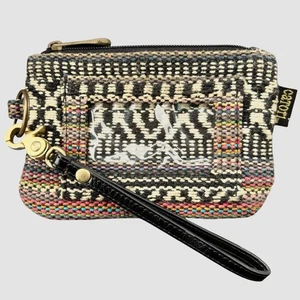 catori boho wallet id wristlet coin purse zip pouch strap multicolor boho beachy - Picture 1 of 9