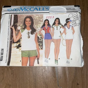 Vintage Pattern McCalls 5553 Marlo's Corner Size 14 Bust 36 Top/Shorts Uncut - Picture 1 of 3