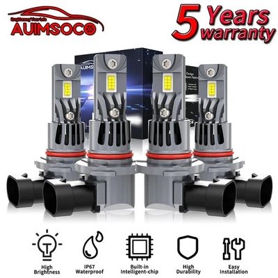 Faros LED para GMC C3500HD 1991-2002 bombillas blancas haz alto bajo súper brillantes Foto 1 de 4