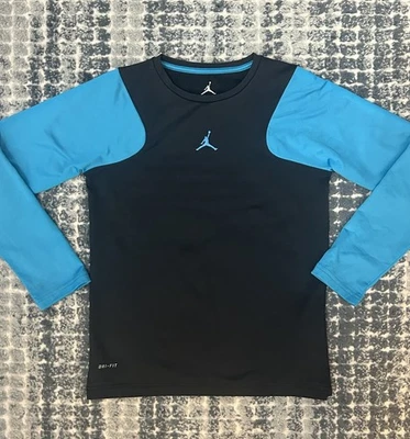Youth Medium Jordan Brand Long Sleeve Shirt Dri-FIT Elastane Stretchable Shirt - Image 1 of 4
