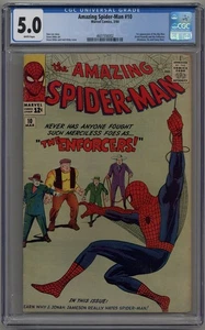 AMAZING SPIDER-MAN #10 CGC 5.0 WEISSE SEITEN MARVEL COMICS 1964 - Bild 1 von 2