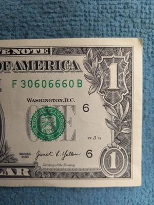 $1 dollar TRINARY S. 2021 F30606660  == ERROR in PORTRAIT - Cond. 50 About Uncir - Image 1 of 4