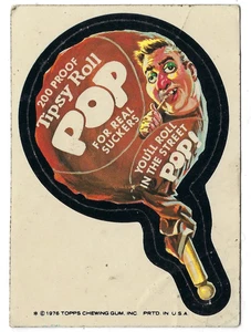 1976 Topps Wacky Packages 16th Series 16 TIPSY ROLL POP filler poor condition - Picture 1 of 2