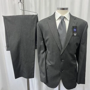 M&S Grey Suit 2-Piece Regular Fit C48M W40 L30 Machine Washable - Picture 1 of 21