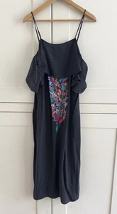 *RARE MATTHEW WILLIAMSON MAINLINE 100% SILK EMBROIDERED MIDI DRESS UK 10-12 £475 - Picture 1 of 10