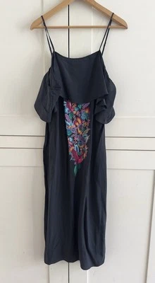*RARE MATTHEW WILLIAMSON MAINLINE 100% SILK EMBROIDERED MIDI DRESS UK 10-12 £475 - Image 1 of 4