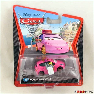 Disney Pixar Cars 2 Mary Esgocar #49 worn dented package - Picture 1 of 3