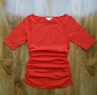 Boden Ladies Gorgeous Ruched Top Blouse W0050  Orange Brand New