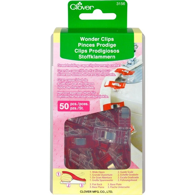 Clover Wonder Clips Red 50pack