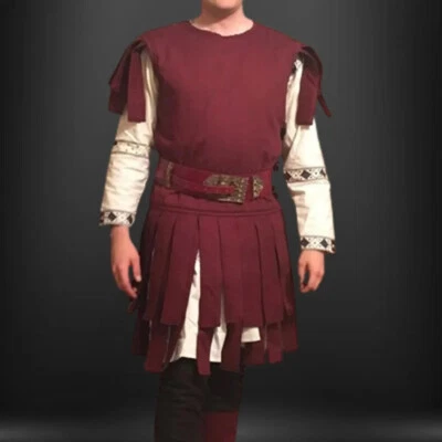 Disfraces Medievales Blancos Gruesos Acolchados Sin Mangas Algodón Romano Subarmalis para Chr Foto 1 de 4