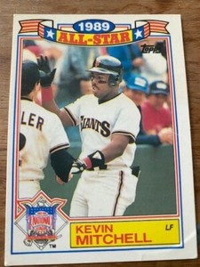 1989 Topps Baseball NL All Star Kevin Mitchell #6 - San Francisco Giants
